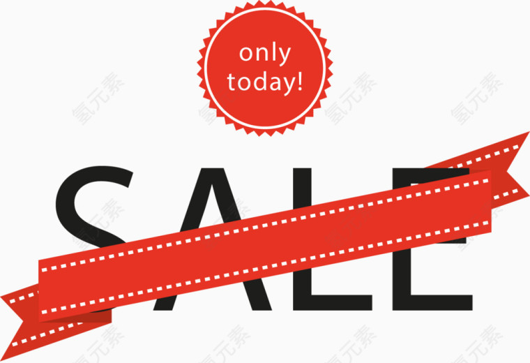 矢量红色销售标签