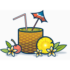 矢量美味椰子汁