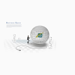 白色空心球型带插头