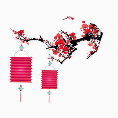 中国风梅花灯笼