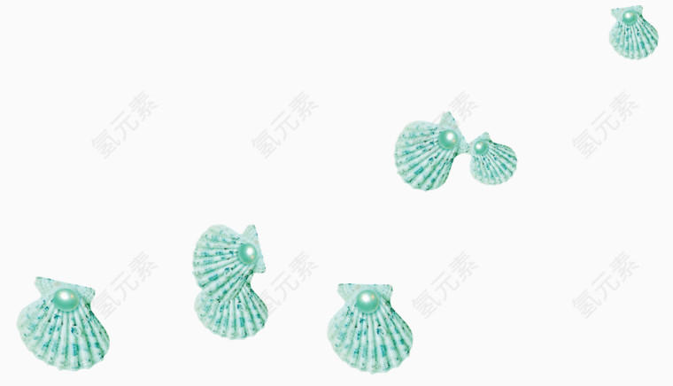 飘散的绿贝壳