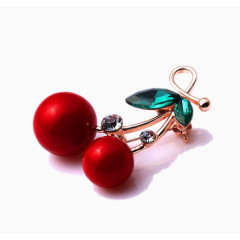 新年喜庆红寒梅胸针胸花