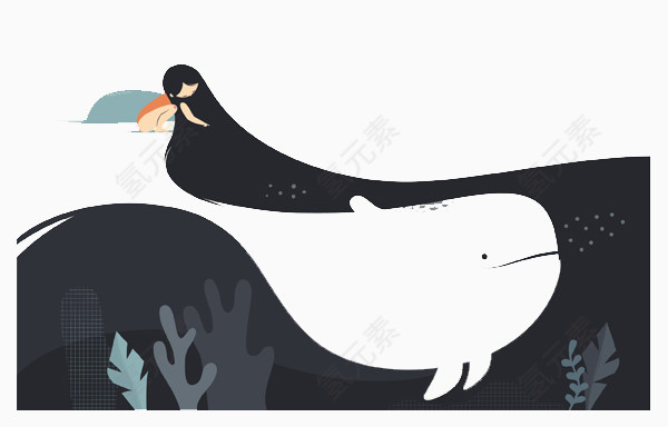 小女孩子与鲸鱼