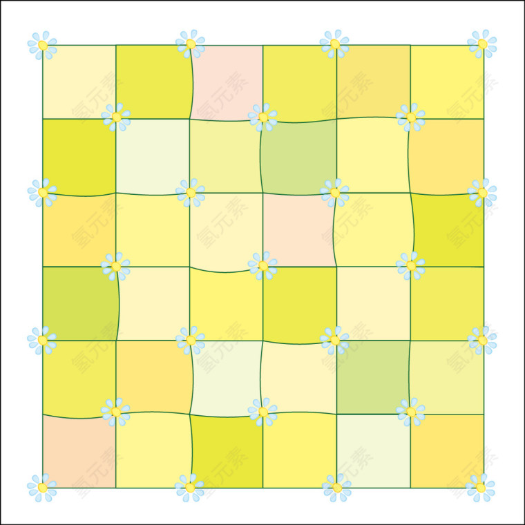 花瓣彩色卡通表格