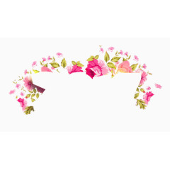 花瓣拼接装饰素材