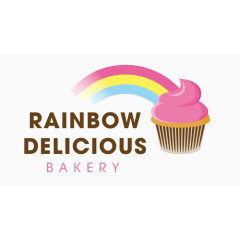 冰淇淋 英文字母 彩虹