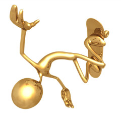 超清晰3D小金人