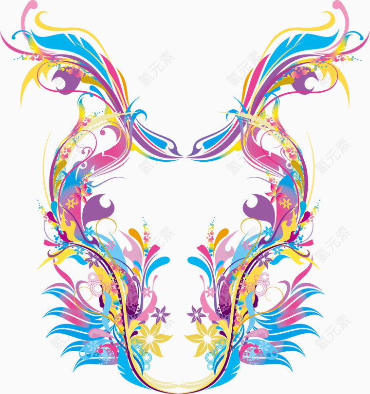 彩色花纹图案