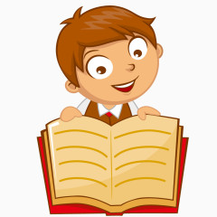 矢量读书的男孩