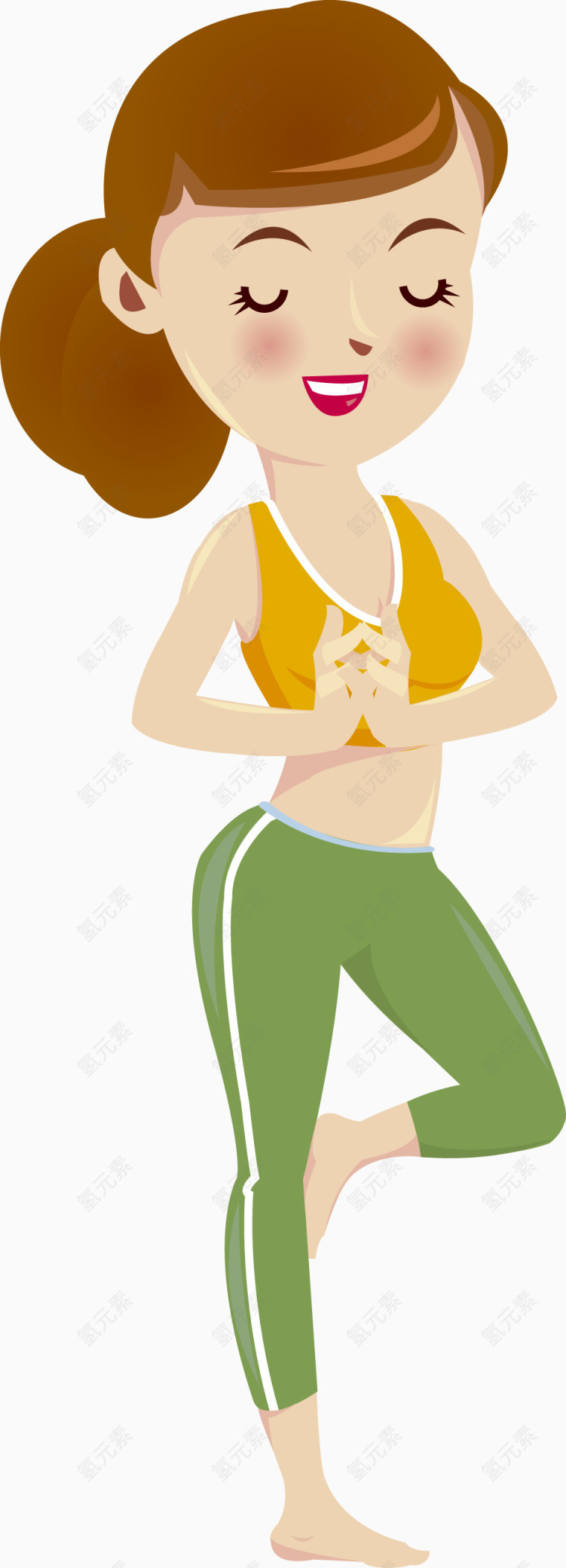 瑜珈美女健身图片