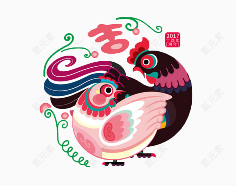 鸡年吉祥物免费免扣免费下载元素