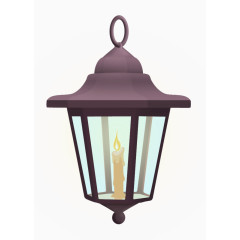 古老吊式蜡烛路灯