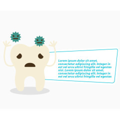矢量卡通牙齿对话框