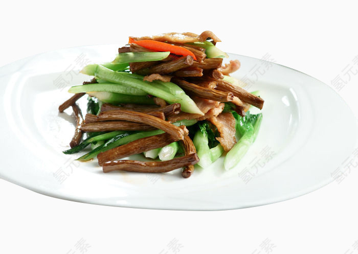 清远菜心炒松阪