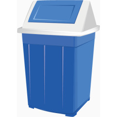 矢量蓝色垃圾箱