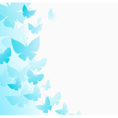蓝色蝴蝶背景图