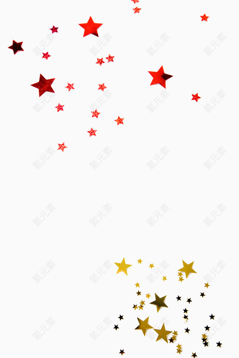 漂浮的圣诞节五角星