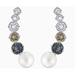 施华洛世奇首饰白珍珠耳环