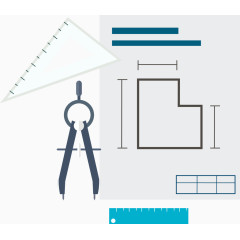 建筑设计图标矢量图