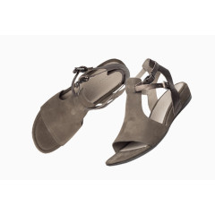 真皮时装磨砂凉鞋