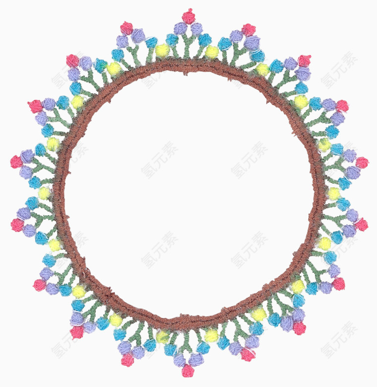 手工布艺装饰圆形边框