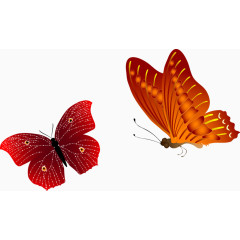 缤纷炫彩蝴蝶矢量唯美动物