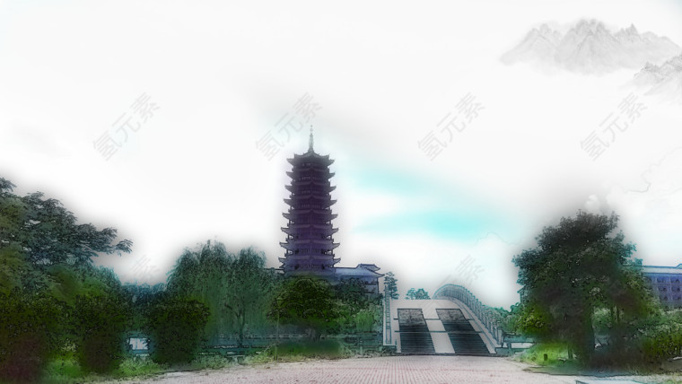 阴雨景色