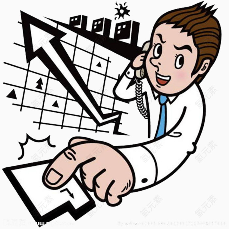 打电话的卡通人物