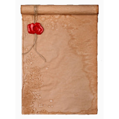 做旧泛黄信纸蜡印