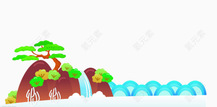 卡通山水画