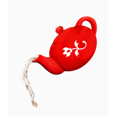 白色底纹红色茶水倒水