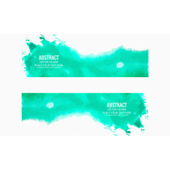 绿色水彩晕染背景