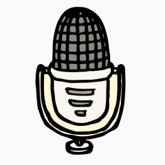 矢量手绘麦克风素材