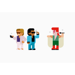 扁平化卡通影视人物