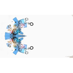 蓝色科技元素素材