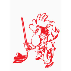 鸡年创意鸡造型剪纸