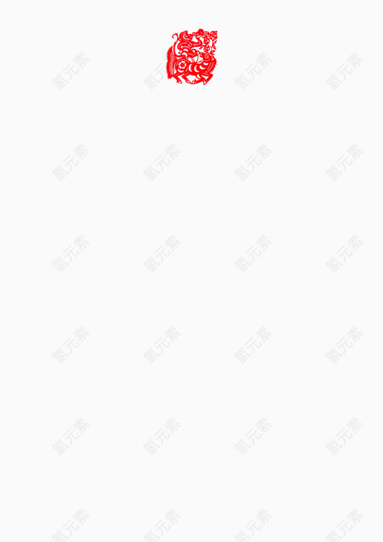 马年剪纸素材模板下载