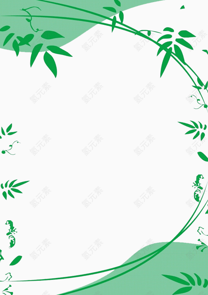 绿色竹叶