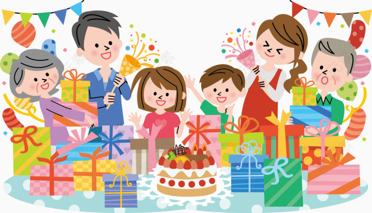 全家庆祝生日