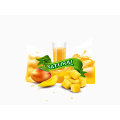 果汁 矢量图 背景装饰 水果 柠檬芒果
