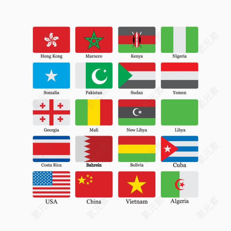 矢量国家国旗