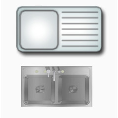 彩平图户型图厨房简约洗菜盆