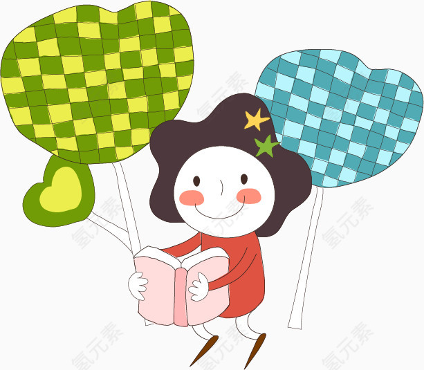 矢量卡通阅读
