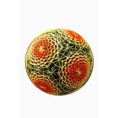 渐变色手鞠球矢量