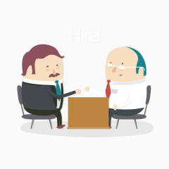 卡通人员招聘矢量素材