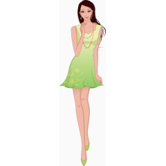 卡通美女矢量图