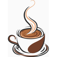 飘着香气的咖啡