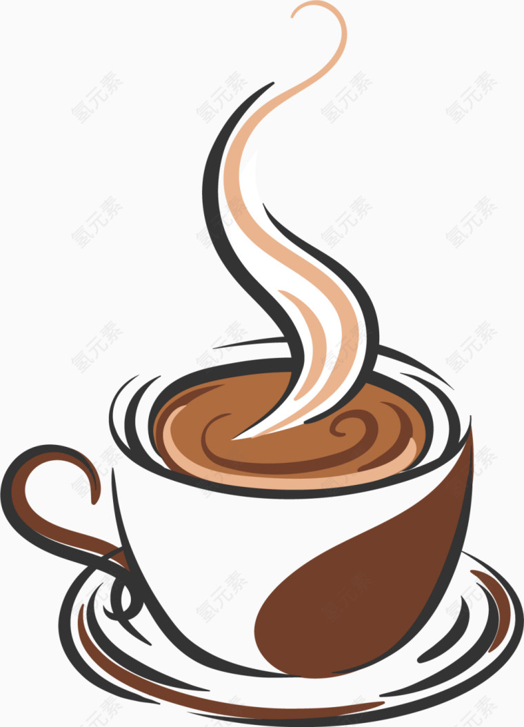 飘着香气的咖啡