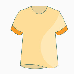 黄色男士质感短袖衣服