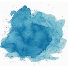 蓝色水墨矢量